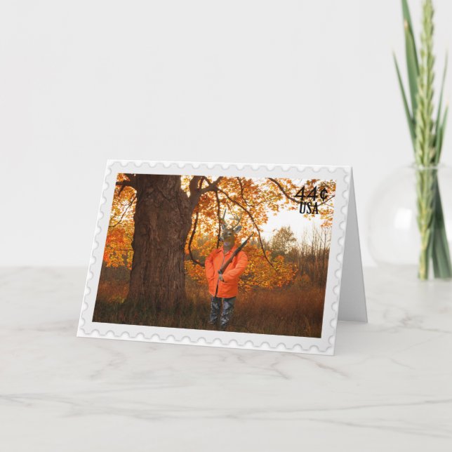 Hjort Hunter fyller år Kort (Framsida)