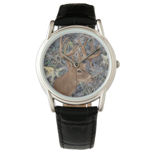 Hjort Hunter Gifts, Whitetail Hjort Hunting Watch Armbandsur (Framsida)