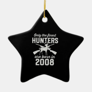 Hjort Hunter Hunting för 2008-talet Julgransprydnad Keramik