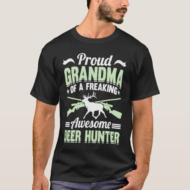 Hjort Hunter Hunting Season Grandmor Huntsman Gr T Shirt (Framsida)