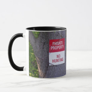 Hjort Hunter i Skogen med tecken Mugg