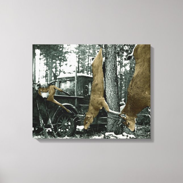 HJORT HUNTER VINTAGE PHOTOGRAPH FÄRG CANVASTRYCK (Framsida)