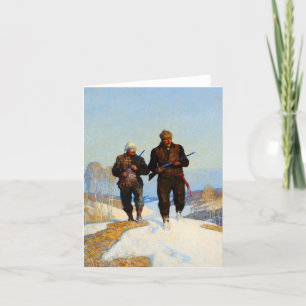 Hjort Hunters by Newell Convers Wyeth Tack Kort