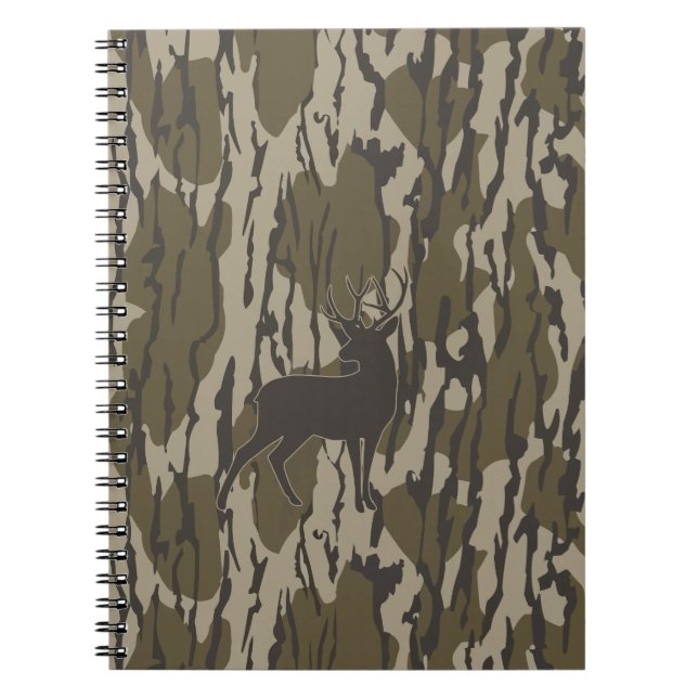 Hjort Hunting Bottomland Camo Hjort Bottomland Cam Anteckningsbok (Framsidan)