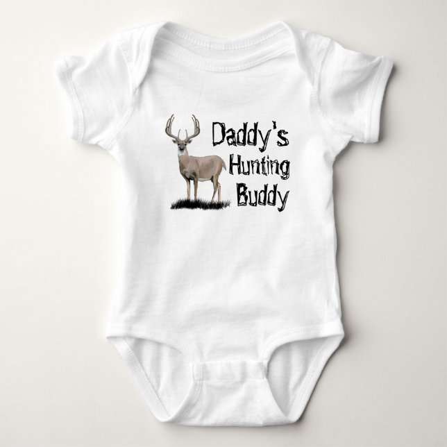 Hjort Hunting Buddy Baby Bodykostym T Shirt (Framsida)