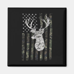 Hjort Hunting Camo American Flagga Magnet