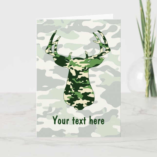 Hjort Hunting Camo Buck Kort (Framsida)