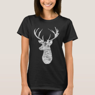 Hjort Hunting Camo Flagga 2-sidig T Shirt