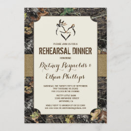 Hjort Hunting Camo Rehearsal Middagsinbjudan Inbjudningar
