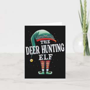 Hjort Hunting Elf-julgruppen Julafton Pajama Party Kort