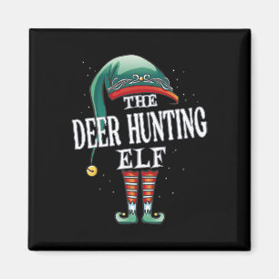 Hjort Hunting Elf-julgruppen Julafton Pajama Party Magnet