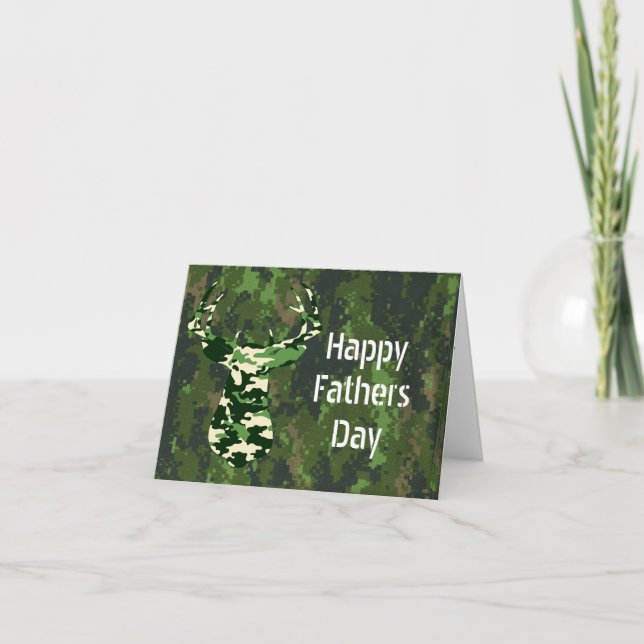 Hjort Hunting Fathers Day Cards Kort (Framsida)
