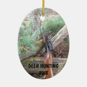 Hjort Hunting Firearms Julgransprydnad Keramik
