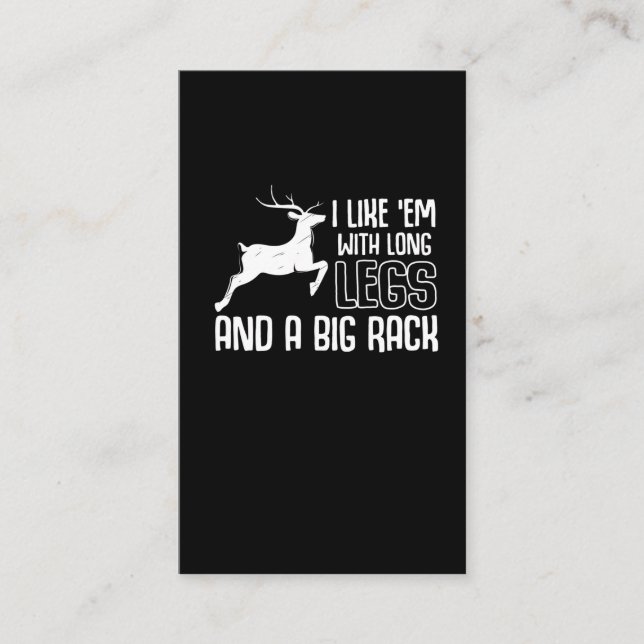 Hjort Hunting Forest Animal Hunt Visitkort (Framsida)