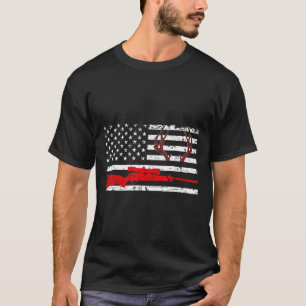 Hjort Hunting Gifts Amerikanska Flagga Make USA fl T Shirt