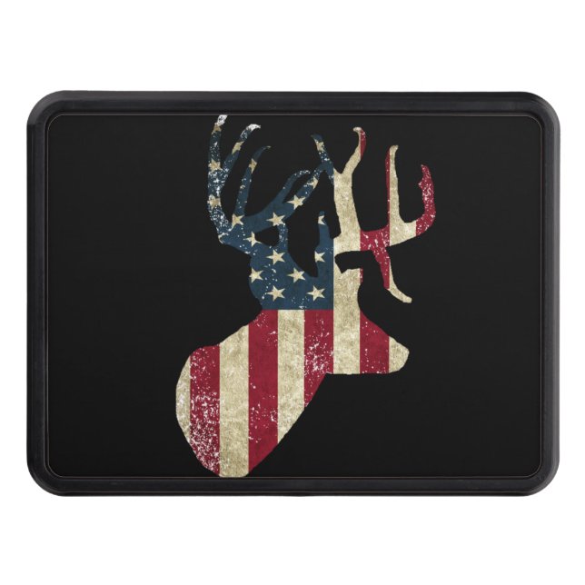 Hjort Hunting Gifts, Patriotic Buck Hjort Dragkroksskydd (Framsidan)