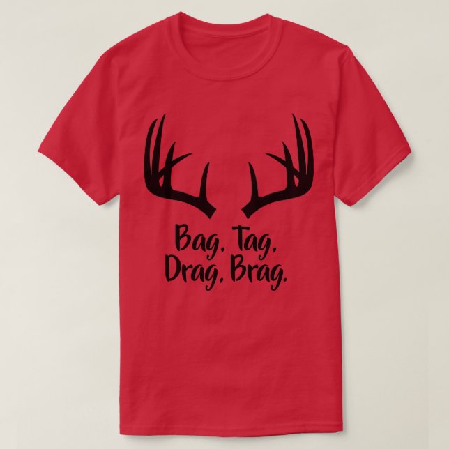 Hjort Hunting Gun Bow Whitetail Mule stand T Shirt (Design framsida)