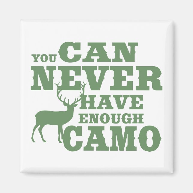 Hjort Hunting Humor Camouflage Magnet (Framsidan)