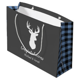 Hjort Hunting Lodge Baby Shower Antlers Boy Blue