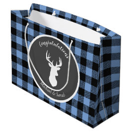 Hjort Hunting Lodge Baby Shower Antlers Boy Blue
