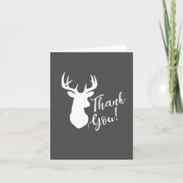 Hjort Hunting Lodge Baby Shower Antlers Girl Rosa Tack Kort