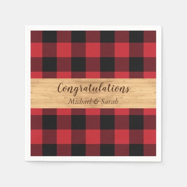 Hjort Hunting Lodge Baby Shower Antlers Pappersservett (Framsidan)