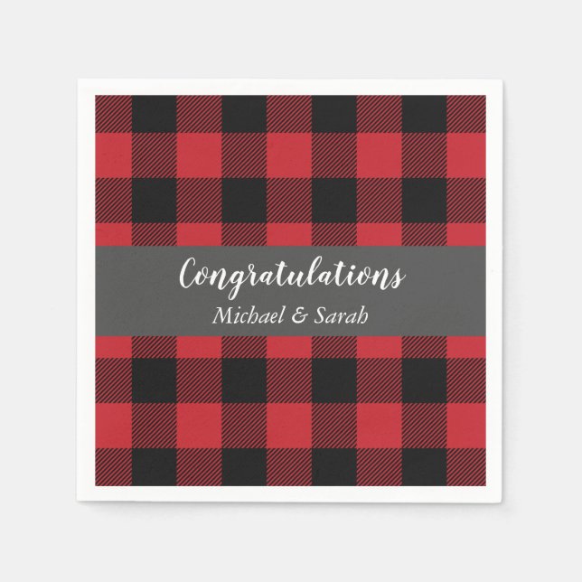 Hjort Hunting Lodge Baby Shower Antlers Pappersservett (Framsidan)