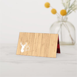 Hjort Hunting Lodge Baby Shower Antlers Placeringskort