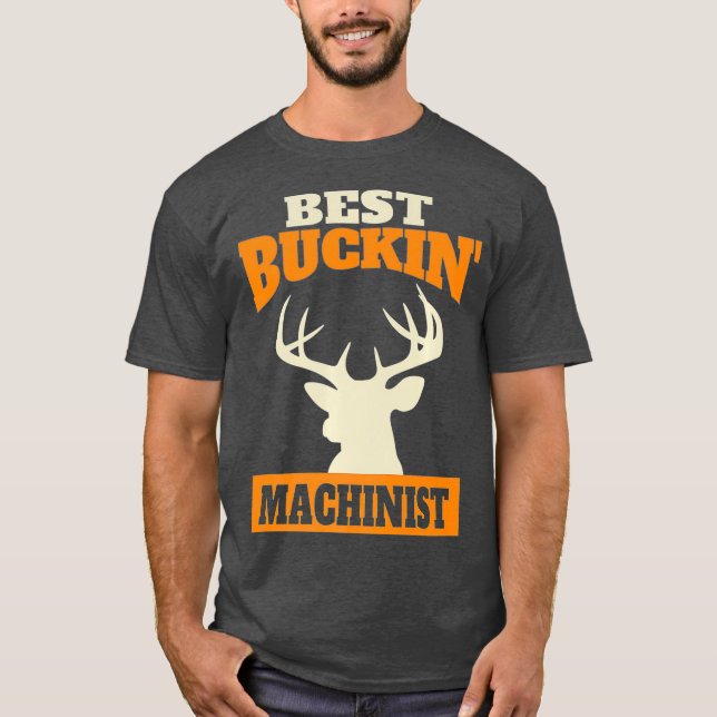 Hjort Hunting Machinist Premium T Shirt (Framsida)