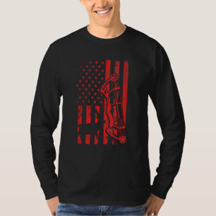 Hjort Hunting Patriotic Us Elk Bow Hunter Usa Amer T Shirt