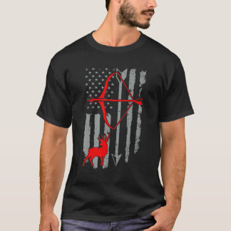 Hjort Hunting Shirt American Flagga Bow Hunting Hu T
