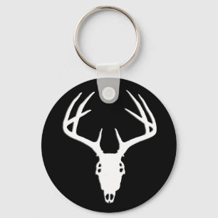 Hjort Hunting Skull w/ Antlers Nyckelring