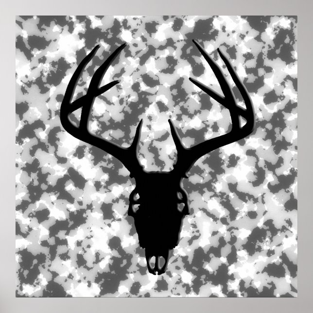 Hjort Hunting Skull w/antlers Poster (Framsidan)
