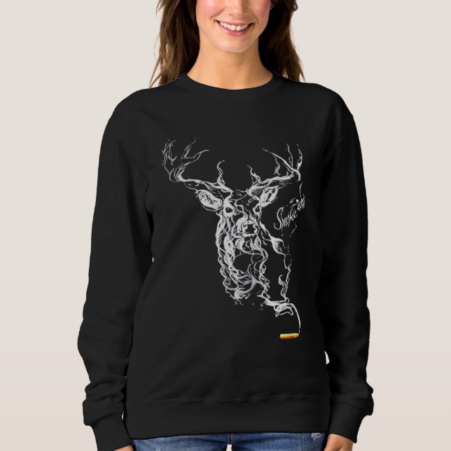 Hjort Hunting Smoke Em Hunter Make Far Grandp T Shirt (Framsida)
