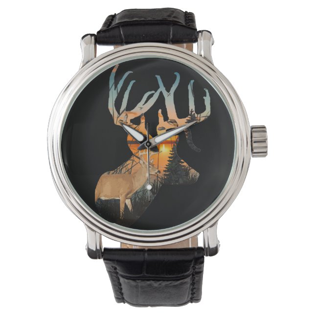 Hjort Hunting Watch, Whitetail Buck Armbandsur (Framsida)