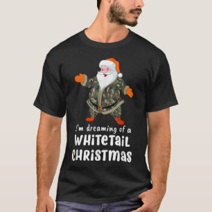 Hjort Hunting Whitetail jul Camo Santa T Shirt