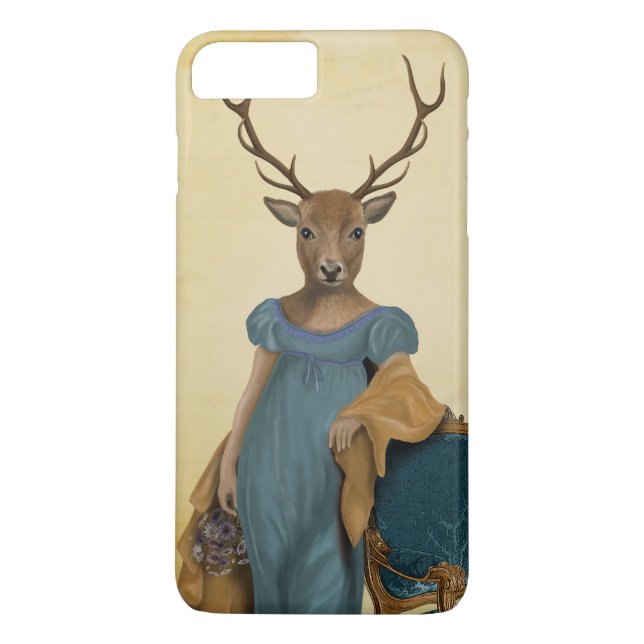 Hjort i blått stycke 2 Case-Mate iPhone skal (Baksida)