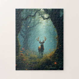 Hjort i en förändrad skog pussel