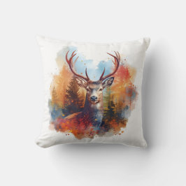 Hjort i en höstskog kudde