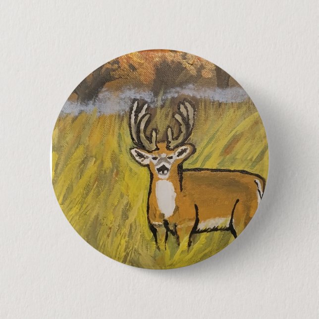 Hjort i Fall-stift Knapp (Framsida)