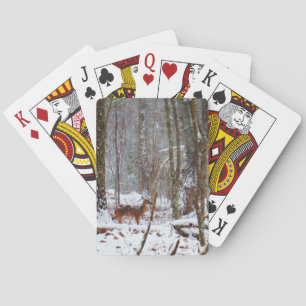 Hjort i fallet snö spel kort