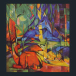 Hjort i Forest av Franz Marc Poster<br><div class="desc">Hjort i Forest av Franz Marc. Om Franz Marc Franz Marc var en tysk målare och tryckare, en av den tyska uttrycksrörelsens nyckel figurer. Marc gjorde sextio utskrifter, i träsnitt och litografi. De flesta av hans mogna arbete skildrar djur, vanligtvis i naturliga miljöer. Hans arbete utmärks av en stark primär...</div>