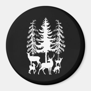 Hjort i Forest Magnet