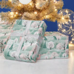Hjort i Forest Mint-Grönten och Rosa-julen Presentpapper<br><div class="desc">Hjort i Grönten Forest Mint och Pappra för avverkning av jultomten i Rosa</div>