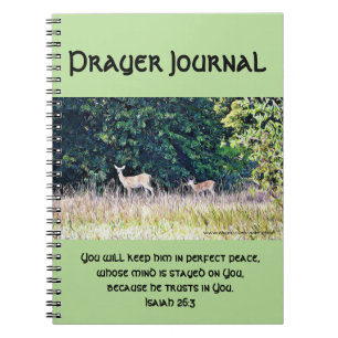 Hjort i Forestland bönjournal Anteckningsbok