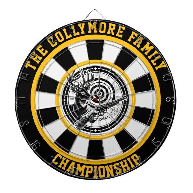 Hjort i fredliga skogskonst darttavla (Framsidan)