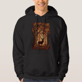 Hjort i höstskog vilda djur hoodie
