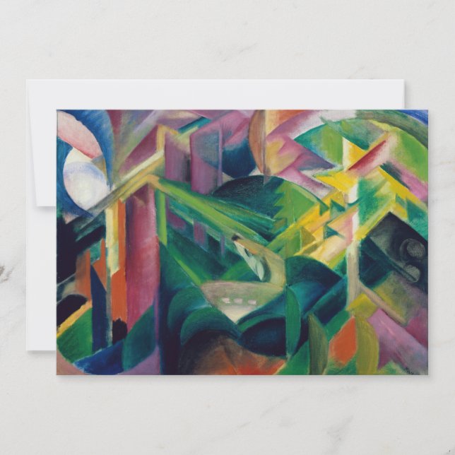 Hjort i klosterträdgården av Franz Marc Inbjudningar (Framsida)