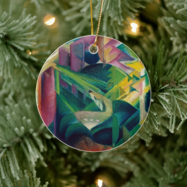 Hjort i klosterträdgården av Franz Marc Julgransprydnad Keramik (Träd)