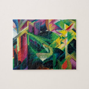 Hjort i klosterträdgården av Franz Marc Pussel